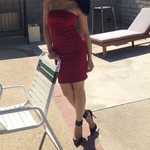 Strapless Red Dress